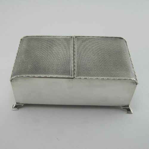 UNUSUAL STERLING SILVER RECTANGULAR TRINKET OR CIGARETTE BOX - ADDITIONAL PHOTO 5