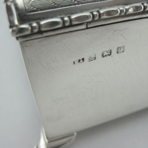 UNUSUAL STERLING SILVER RECTANGULAR TRINKET OR CIGARETTE BOX - ADDITIONAL PHOTO 7