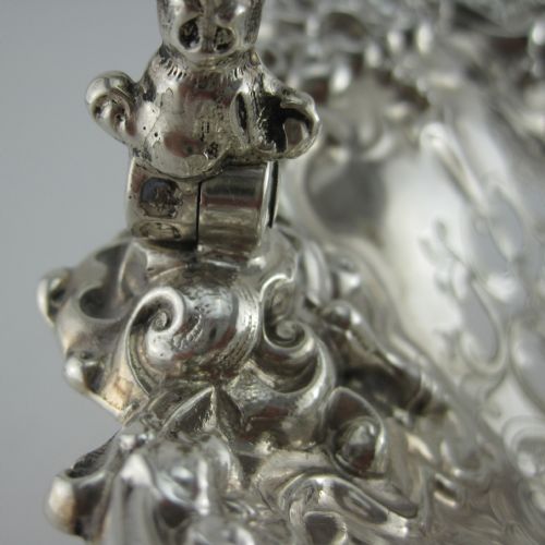 DECORATIVE VICTORIAN STERLING SILVER SHAPED CIRCULAR BASKET - ADDITIONAL PHOTO 1