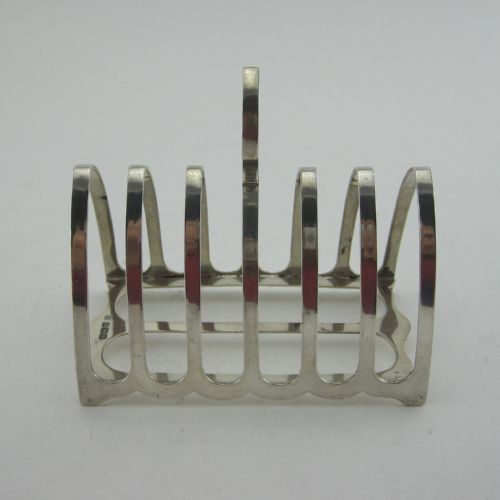 STYLISH PLAIN RECTANGULAR STERLING SILVER TOAST RACK - ADDITIONAL PHOTO 3