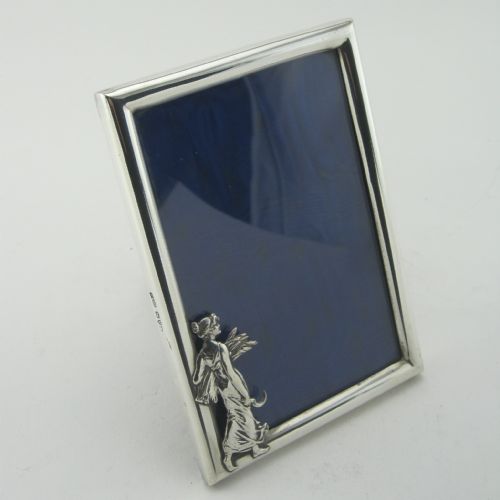 edwardian chester silver rectangular photo frame - CATEGORY: ANTIQUE SILVER - DATED 1910