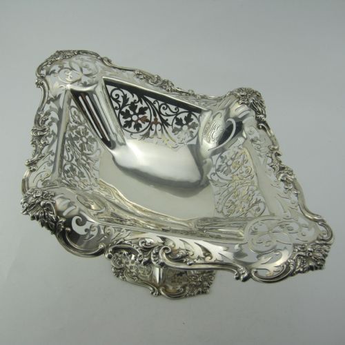 LARGE EDWARDIAN STERLING SILVER TABLE COMPORT OR CENTREPIECE - ADDITIONAL PHOTO 4
