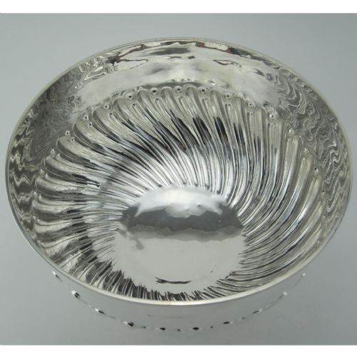 LARGE LATE VICTORIAN STERLING SILVER ROSE BOWL - ADDITIONAL PHOTO 1