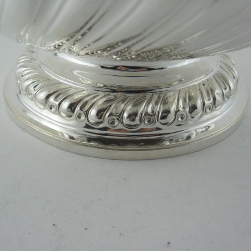 LARGE LATE VICTORIAN STERLING SILVER ROSE BOWL - ADDITIONAL PHOTO 3