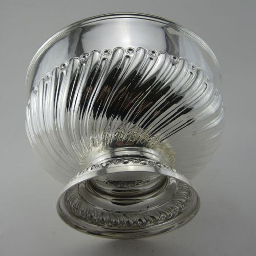 LARGE LATE VICTORIAN STERLING SILVER ROSE BOWL - ADDITIONAL PHOTO 4