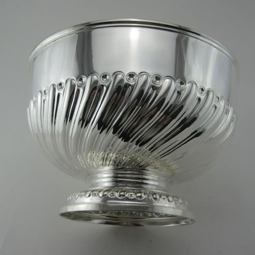 LARGE LATE VICTORIAN STERLING SILVER ROSE BOWL - ADDITIONAL PHOTO 5