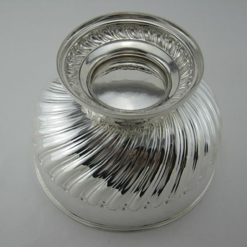 LARGE LATE VICTORIAN STERLING SILVER ROSE BOWL - ADDITIONAL PHOTO 6