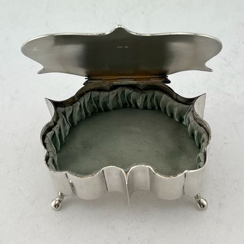 GOOD QUALITY STERLING SILVER EDWARDIAN JEWELLERY BOX - ADDITIONAL PHOTO 4