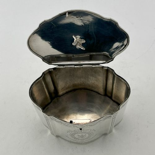 GEORGE III STYLE VICTORIAN STERLING SILVER TEA CADDY - ADDITIONAL PHOTO 4