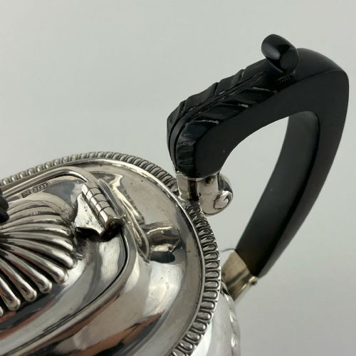 LATE VICTORIAN STERLING SILVER BACHELOR STYLE TEA POT - ADDITIONAL PHOTO 1