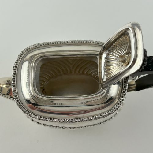 LATE VICTORIAN STERLING SILVER BACHELOR STYLE TEA POT - ADDITIONAL PHOTO 2