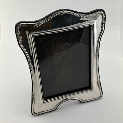 large rectangular edwardian sterling silver photo frame - CATEGORY: ANTIQUE SILVER - DATED 1910