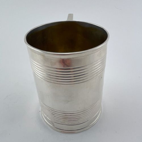 EARLY VICTORIAN GEORGIAN STYLE STERLING SILVER CHRISTENING MUG - ADDITIONAL PHOTO 2