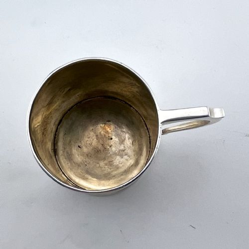 EARLY VICTORIAN GEORGIAN STYLE STERLING SILVER CHRISTENING MUG - ADDITIONAL PHOTO 3