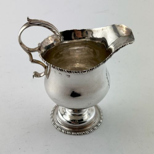 good quality george iii sterling silver cream jug - CATEGORY: ANTIQUE SILVER - DATED 1750