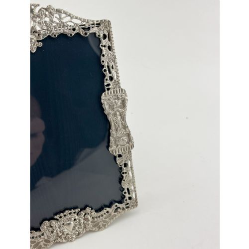 SUPERB QUALITY UNUSUAL CAST STERLING SILVER PHOTO FRAME - ADDITIONAL PHOTO 2