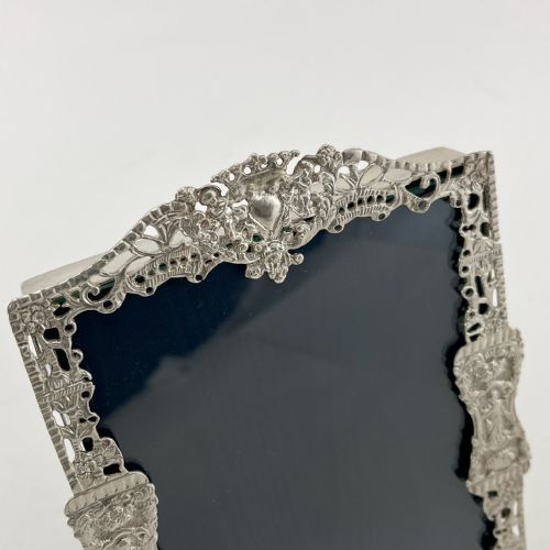 SUPERB QUALITY UNUSUAL CAST STERLING SILVER PHOTO FRAME - ADDITIONAL PHOTO 3