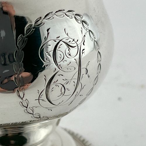 HELMET SHAPED GEORGE III STERLING SILVER CREAM JUG - ADDITIONAL PHOTO 6