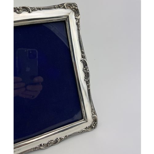LARGE EDWARDIAN STERLING SILVER PHOTO FRAME - ADDITIONAL PHOTO 1