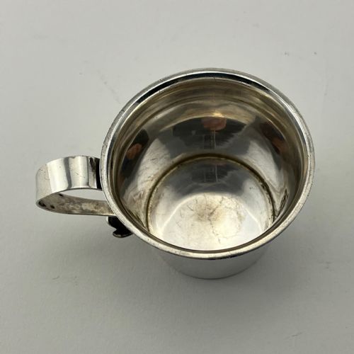 JAMES II STYLE STERLING BRITANNIA STANDARD SILVER CHRISTENING MUG - ADDITIONAL PHOTO 2