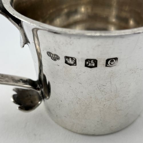 JAMES II STYLE STERLING BRITANNIA STANDARD SILVER CHRISTENING MUG - ADDITIONAL PHOTO 3