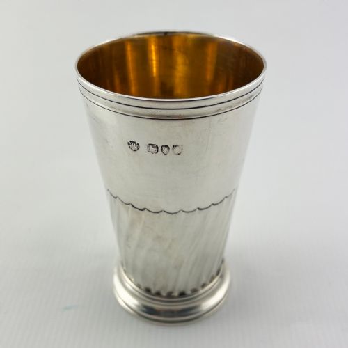 victorian sterling silver tapering vase or beaker - CATEGORY: ANTIQUE SILVER - DATED 1890