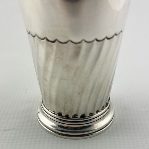 VICTORIAN STERLING SILVER TAPERING VASE OR BEAKER - ADDITIONAL PHOTO 1