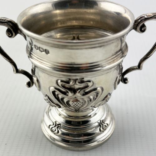 MINIATURE STERLING SILVER VASE SHAPED TROPHY CUP - ADDITIONAL PHOTO 1