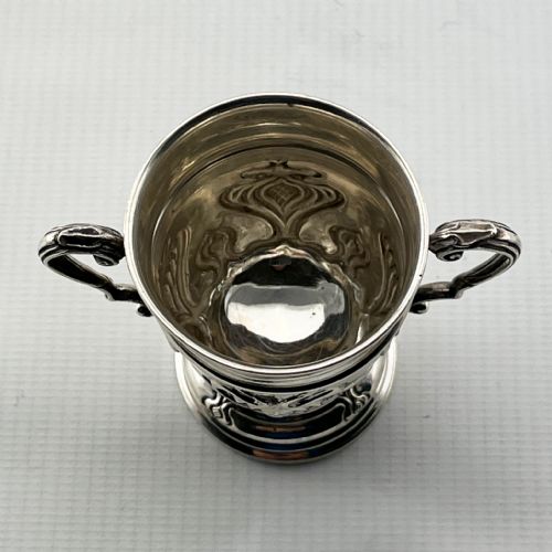 MINIATURE STERLING SILVER VASE SHAPED TROPHY CUP - ADDITIONAL PHOTO 3