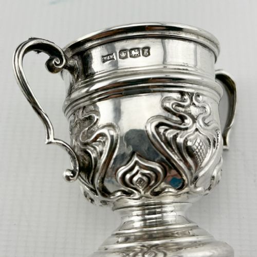 MINIATURE STERLING SILVER VASE SHAPED TROPHY CUP - ADDITIONAL PHOTO 4
