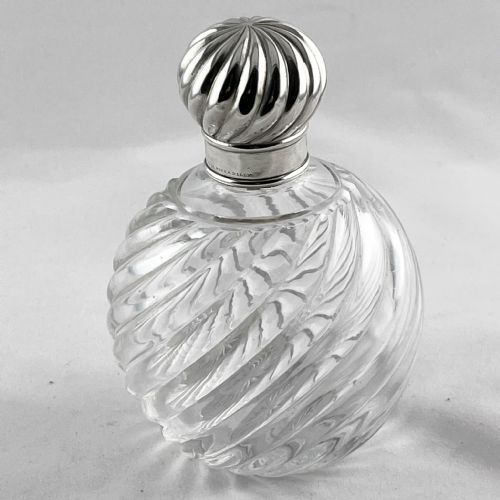 antique sampson mordan sterling silver topped perfume bottle - CATEGORY: ANTIQUE SILVER - DATED 1880