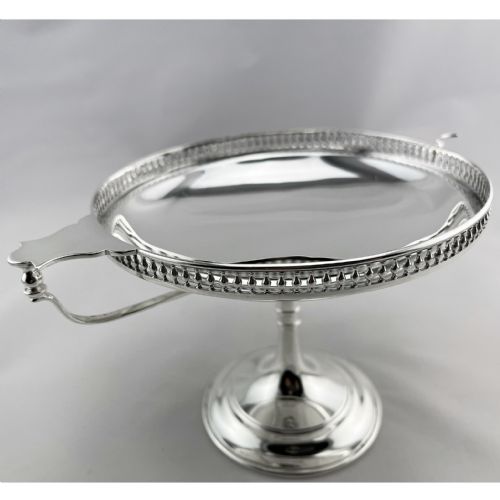 PAIR OF ELEGANT GOOD QUALITY STERLING SILVER COMPORT DISHES - ADDITIONAL PHOTO 3