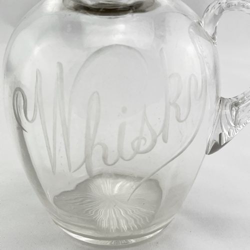 LATE VICTORIAN STERLING SILVER NECKED WHISKY DECANTER - ADDITIONAL PHOTO 1