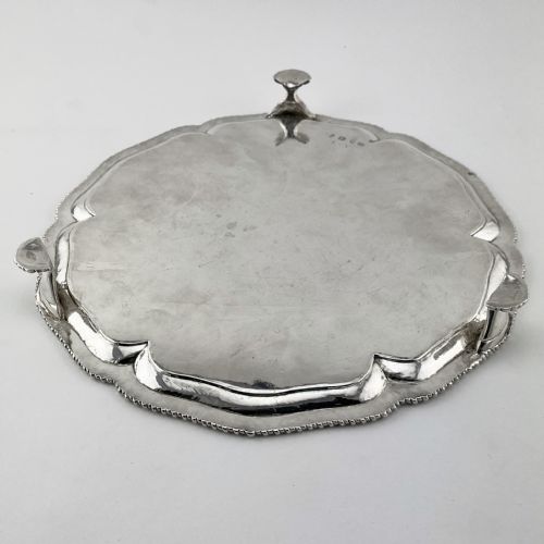 GEORGE III EBENEZER COKER STERLING SILVER SALVER - ADDITIONAL PHOTO 5