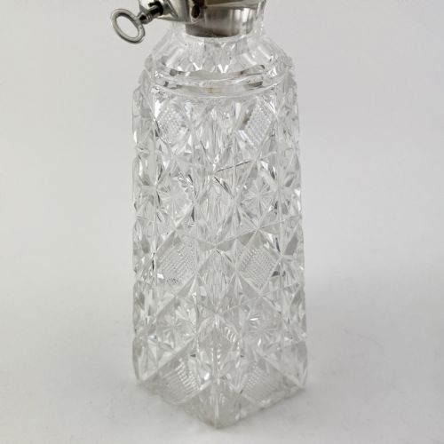LATE VICTORIAN STERLING SILVER NECK BETJEMANN BROTHERS LOCKING DECANTER - ADDITIONAL PHOTO 2