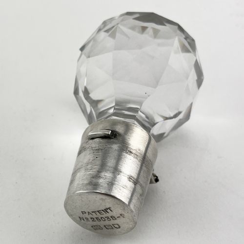 LATE VICTORIAN STERLING SILVER NECK BETJEMANN BROTHERS LOCKING DECANTER - ADDITIONAL PHOTO 3