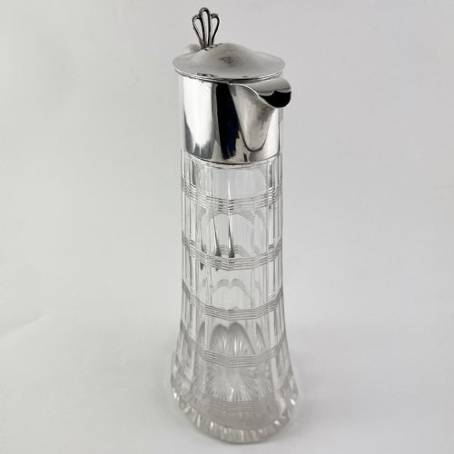 STERLING SILVER MOUNTED CLARET JUG WITH PLAIN MOUNT - ADDITIONAL PHOTO 5