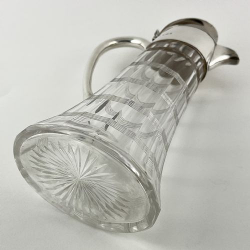 STERLING SILVER MOUNTED CLARET JUG WITH PLAIN MOUNT - ADDITIONAL PHOTO 7