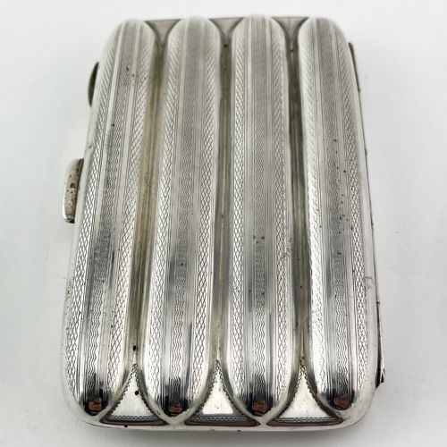 ANTIQUE STIRLING SILVER POCKET CIGAR CASE - ADDITIONAL PHOTO 2