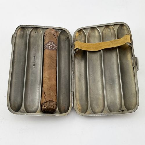 ANTIQUE STIRLING SILVER POCKET CIGAR CASE - ADDITIONAL PHOTO 3
