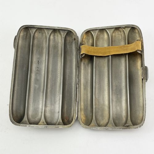 ANTIQUE STIRLING SILVER POCKET CIGAR CASE - ADDITIONAL PHOTO 4
