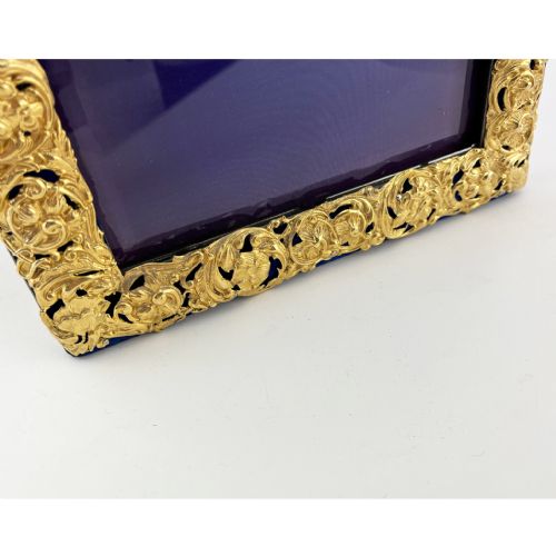 UNUSUAL EDWARDIAN DECORATIVE GOLD PLATED PHOTO FRAME - ADDITIONAL PHOTO 4