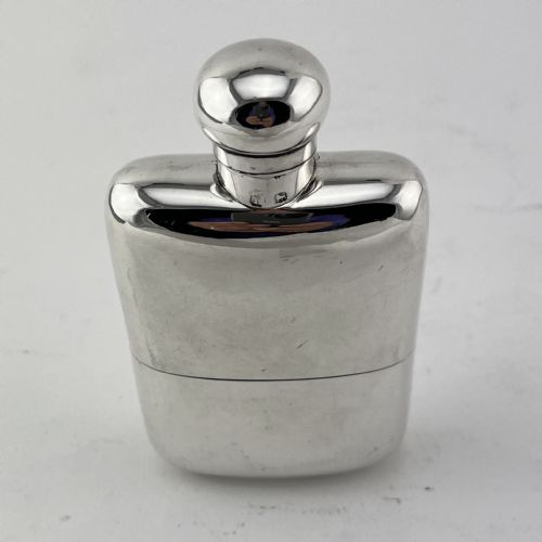 GOOD QUALITY VICTORIAN STERLING SILVER HIP FLASK - ADDITIONAL PHOTO 5