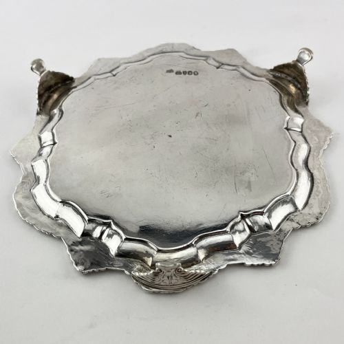 VERY FINE QUALITY WILLIAM BATEMAN GEORGIAN STERLING SILVER SALVER - ADDITIONAL PHOTO 4