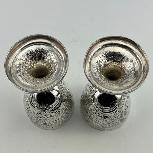 PAIR OF GEORGIAN STERLING SILVER GOOD QUALITY GOBLETS - ADDITIONAL PHOTO 5