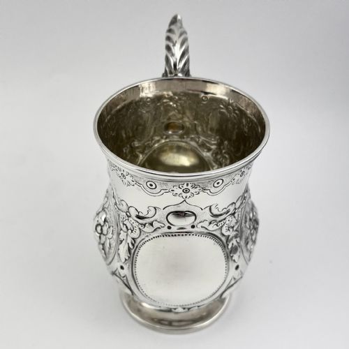 VICTORIAN STERLING SILVER BALUSTER SHAPED CHRISTENING MUG - ADDITIONAL PHOTO 1