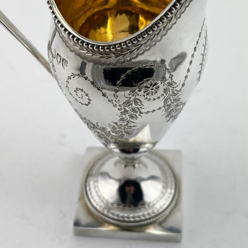 VICTORIAN GEORGIAN STYLE STERLING SILVER CREAM JUG - ADDITIONAL PHOTO 1