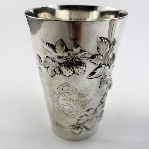 PAIR OF CONTINENTAL 800 GRADE STERLING SILVER BEAKERS - ADDITIONAL PHOTO 1