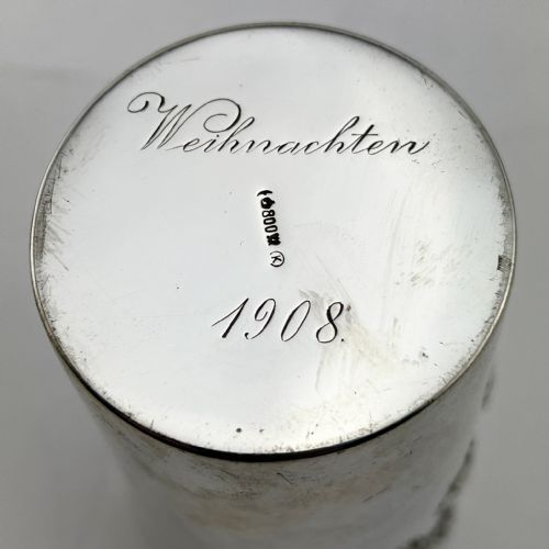 PAIR OF CONTINENTAL 800 GRADE STERLING SILVER BEAKERS - ADDITIONAL PHOTO 3