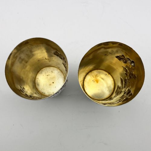 PAIR OF CONTINENTAL 800 GRADE STERLING SILVER BEAKERS - ADDITIONAL PHOTO 5